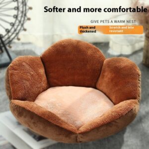 Round Calming Dog Bed with Raised Rim – Soft Anti-Anxiety Donut Bed