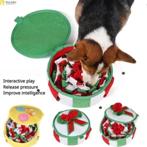 Dog Sniff Box Snuffle Toy, Soft Fleece Slow Feeder for Treats and Kibble